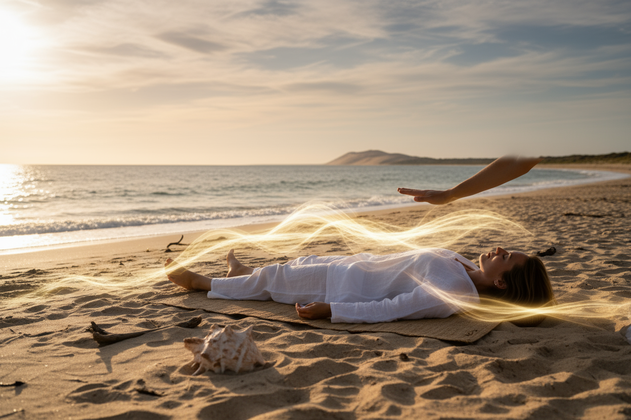 séance de reiki à la teste de buch avec patricia maitre reiki usui